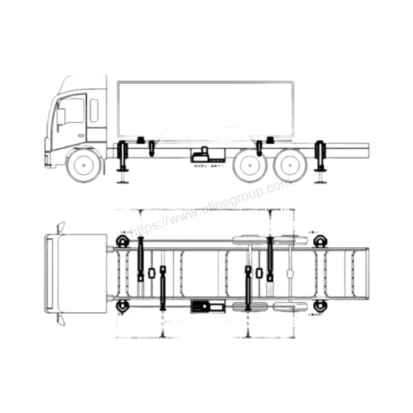 Camper caravan Travel Trailer Hydraulic Legs with Auto Leveling Lift System Telescopic Hydraulic Legs for Stability