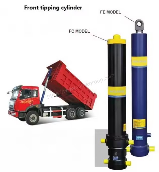 FC Type Single Acting Telescopic Hydraulic Cylinder for Dump Truck