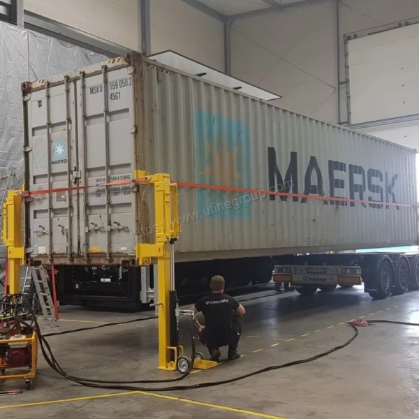 Container Hydraulic Lifting System 4 Post Wireless Left and Right Adjustment Container Lift
