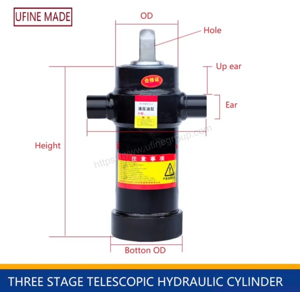 Customize Hoist and Type Under Body Telescopic Hydraulic Cylinder with High Load Capacity
